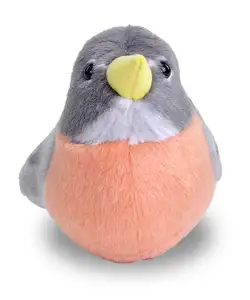 Amerikaanse Audubon Robin Pluche Authentieke Vogel Geluid, Knuffeldier Zachte Vogel Speelgoed Voor Kinderen Amerikaanse Robin