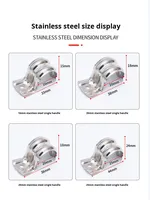 Collier de serrage en U robuste en acier inoxydable à simple face pour tuyaux, OEM 16mm-32mm, fabriqué en Chine