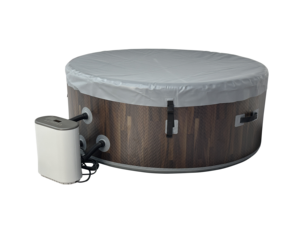 Spa gonflable portable en PVC à haut débit, 180 jets d'air - Massage puissant par bulles, <span class=keywords><strong>pompe</strong></span> 15 GPM, capacité de 50 à 59 gallons - Product Image 2