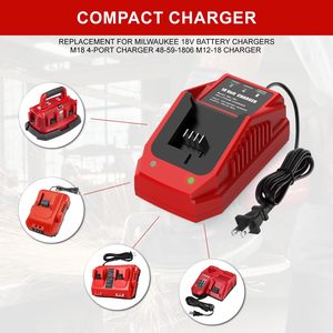 VICTPOWER 18V 3A เครื่องชาร์จเร็วสำหรับมิลวอกี M18 สถานีชาร์จแบตเตอรี่ลิเธียมไอออนสำหรับ M18 เครื่องมือไฟฟ้าแบตเตอรี่แบบชาร์จไฟได้ - Product Image 3