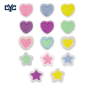 Parches Bordados <span class=keywords><strong>de</strong></span> Corazón Amarillo <span class=keywords><strong>Mini</strong></span> <span class=keywords><strong>de</strong></span> Fábrica, Pequeños y Lindos, Personalizados, Multicolores, para Coser - Product Image 3