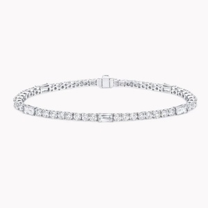 18K Gold Lab Grown Diamond Tennis Bracelet VVS2 Certified Luxury Wedding Party Fine Jewelry <b>Gift</b> - Product Image 1