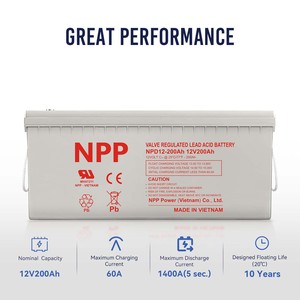 แบตเตอรี่ตะกั่วกรดแบบปิดผนึก VRLA 2V 200Ah ชนิด Deep Cycle 2000 รอบการใช้งาน 30% DOD สำหรับสำรองไฟ UPS จัดส่งจากคลังสินค้าในสหรัฐอเมริกาและเวียดนาม - Product Image 5