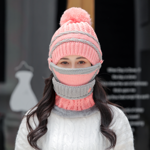 <span class=keywords><strong>Ensemble</strong></span> <span class=keywords><strong>écharpe</strong></span> chapeau de Ski, chaude, tricotée, 3 pièces, pour femmes, foulard épais, <span class=keywords><strong>bonnet</strong></span>, couverture faciale, offre spéciale, collection hiver, - Product Image 2