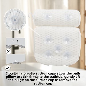 Almohada de Bañera de Malla 4D <span class=keywords><strong>ES06</strong></span> de Venta Caliente en Europa y América, con 7 Ventosas, Almohada de SPA para Baño, Envío Directo de un Solo Artículo - Product Image 5