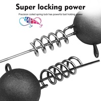 Nouveau Plomb Rond à Fixation Rapide 6.8g-48g avec Tête de Jig à Verrouillage à Ressort et Vis Fixe pour leurres Crank Jig, leurres pour brochet, leurres souples, leurres Shad et leurres Swimbait