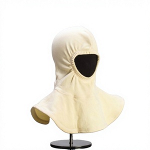 Cappuccio Ignifugo Certificato CCC in Maglia Nomex per Vigili del Fuoco, Portatile, Bianco e Nero - Product Image 1