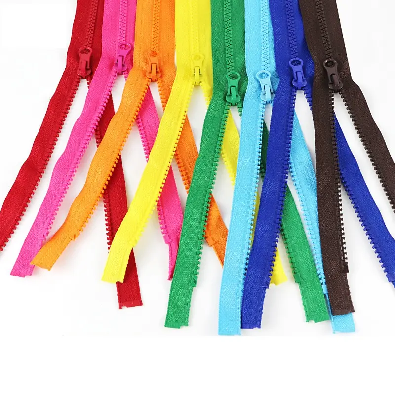 Eco-Friendly Resin Zipper Manufacture Fancy Sewing Clothing Open End Invisible Colorful Zipper