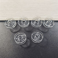 Bobines de machine à coudre en plastique transparent vides populaires, bobines de précision CNC, bobines personnalisées en couleur pour machine à coudre domestique