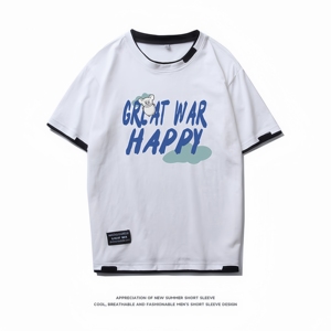 เสื้อยืดแขนสั้นผู้ชาย พิมพ์ลาย แฟชั่น ใส่สบาย ระบายอากาศได้ดี เหมาะสำหรับใส่ลำลองกลางแจ้ง ทรงหลวม ใส่ได้หลายโอกาส - Product Image 3