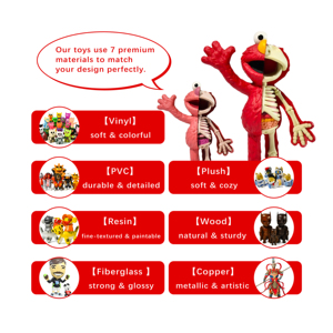 Figura de Animal de Dibujos Animados de PVC Suave 2D a 3D Personalizada ODM/OEM, <span class=keywords><strong>Escala</strong></span> 1:18, Juguete Coleccionable de Diseño para Mayores de 14 Años - Product Image 4