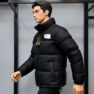 เสื้อพัฟฟ์ทรงนอร์เทิร์นโทน พร้อมปกแบบควิลท์สุดเท่สำหรับคู่รัก และโลโก้ปัก  เสื้อพัฟฟ์สำหรับวัยรุ่นชาย ฤดูหนาว พร้อมโลโก้ - Product Image 5