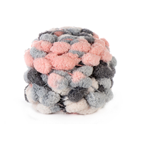 Fil à crocheter en polyester 100% 130g/balle, fil pompon en polyester pour tricot à la main, couverture, écharpe et pull - Vente en gros