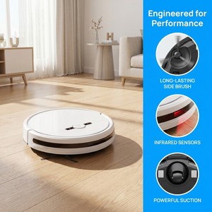 Robot aspirateur intelligent pour maison et garage, recharge automatique, 3-en-1 : balayage/lavage - Product Image 5