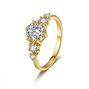 <span class=keywords><strong>Anillo</strong></span> <span class=keywords><strong>de</strong></span> Compromiso <span class=keywords><strong>de</strong></span> Alta Calidad para Mujer, Plata <span class=keywords><strong>de</strong></span> Ley S925, con Brillantes Diamantes Moissanite <span class=keywords><strong>de</strong></span> Corte Brillante - Product Image 1