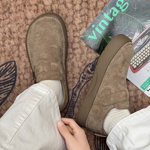 Zapatos retro todo en uno con hebilla para hombre, estilo nuevo de primavera/verano, mocasines casuales y versátiles de tacón bajo de una sola pieza. - Product Image 2