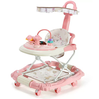 Andadera para Bebés, Andadera de Empuje para Bebés, Andadera de Aprendizaje para Sentarse y Pararse, Andadera para Niños con Función de Balanceo, Andadera para Bebés con Ruedas y Asiento