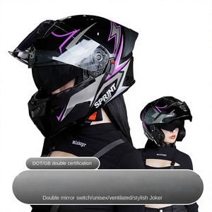 Nuevo Casco de Motocicleta Integral ABS para Hombre y Mujer, Certificado DOT ECE, con Doble Visera, para Deportes, Carreras y Conducción Urbana - Product Image 1