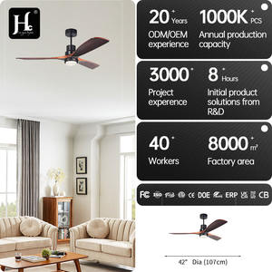 Ventilador de Techo LED de Estilo Moderno Vintage con Control Remoto, Atenuación Interior, Araña Decorativa de Madera, Diseño de Combinación de Colores - Product Image 5