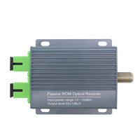 Récepteur optique passif en métal HZY-0303PWD-WS avec sortie RF WDM FTTH, mini nœud optique passif CATV