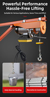 Palans électriques 150KG 200KG, grue à flèche murale, longueur de bras 1,5m 1,2m, grue cantilever rotative à 180 degrés