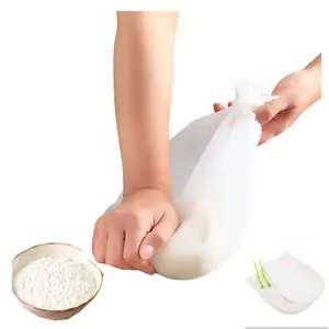 Extra Thicken Keep Fresh Bag Non Stick Kitchen Food Grade Silicone Kneading Dough Bag For Flour Mixing