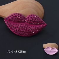 Lèvres incrustées de diamants, lèvres rouges entièrement serties de diamants, accessoires créatifs pour coques de téléphone DIY, kit de matériel de beauté en gros