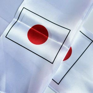 Bufanda de satén de 14x135cm con estampado a doble cara de la bandera nacional de Japón para aficionados al fútbol, modelo 2026 - Product Image 3