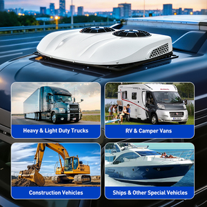 Aire Acondicionado de Techo para Estacionamiento de Automóviles, 12V/24V, con Inversor Solar, para Sistemas de Aire Acondicionado de Vehículos, <span class=keywords><strong>Refrigeración</strong></span> de Cabina, 9500 BTU - Product Image 4