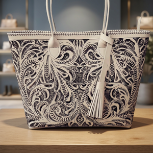 Pochette en cuir véritable artisanale avec gravure, fermeture éclair, imperméable, légère, grande capacité, bandoulière vintage, 3L + Cadeau - Product Image 2