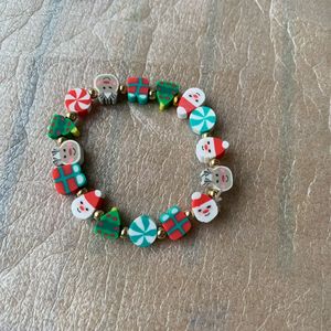 Joyeux Noël lettre Bracelet de Noël vendu en Europe et aux États-Unis Perles de riz de Noël Bracelet en argile polymère cadeaux - Product Image 6