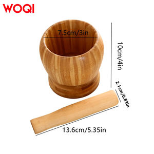 WOQI el yapımı ahşap harç ve otlar sarımsak ceviz baharat uçucu taşlama için Pestle mutfak eşyası - Product Image 2
