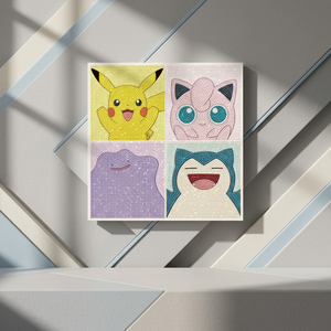 ชุดภาพวาดเพชรโปเกมอน พลาสติก แฮปปี้สไมล์ 25x25 ซม. งานฝีมือ DIY 5D แบบเต็มพื้นที่ ปักครอสติช ของขวัญสำหรับเด็ก ขายส่ง - Product Image 3