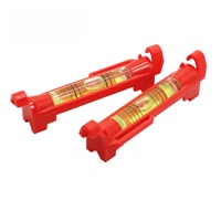 Niveau à bulle industriel Powerlift SP021 rouge 1D, mini niveau linéaire en plastique avec précision 1 et plage de mesure 0-10