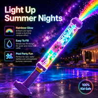 Pistolet à eau LED transparent avec effet de jet arc-en-ciel, grande capacité, pour la plage, la piscine et les jeux de jardin