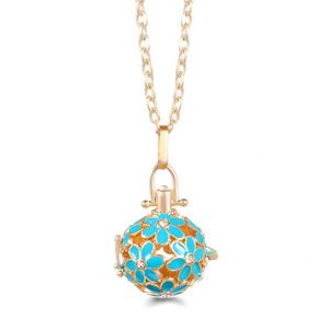 Collar de aromaterapia, difusor de aceites esenciales para mujer, collar con colgante hueco en forma de alas de ángel y bola musical para embarazo - Product Image 6