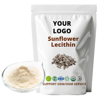 Poudre de lécithine de tournesol premium 97% en vrac, qualité alimentaire, non-OGM, certifiée casher et halal, directement de l'usine, OEM ODM, vente en gros