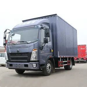 HOWO 4x2 nhỏ hộp nhỏ Xe tải van Cargo 3 tấn xe tải container