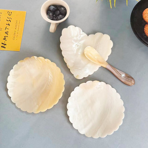 Plato de Frutas de Concha de Perla Natural en Forma de Corazón, Creativo y de Lujo, Plato Redondo <span class=keywords><strong>para</strong></span> Postres, Bandeja de Decoración - Product Image 1