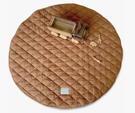 110*110cm French Linen Nap Machine Washable Soft Quilting Play Mat for Baby Non-toxic Organic