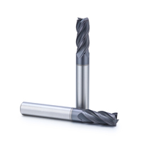 DOHRE Fabrication personnalisée 4 cannelures 1/4 pouces mèches de routeur en spirale outil de coupe en carbure CNC fraise en bout carrée pour pièces en acier