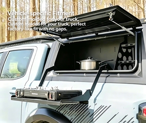 Boîte de rangement latérale pour pick-up, compartiment organisateur avec fenêtre intégrée pour le camping, en alliage d'aluminium, étanche IP54, ajustement universel - Product Image 3