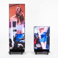 Afficheur LED d'intérieur P2.5 IP65 avec animation, contrôle intelligent Wi-Fi, écran miroir sur pied pour la publicité en magasin de détail