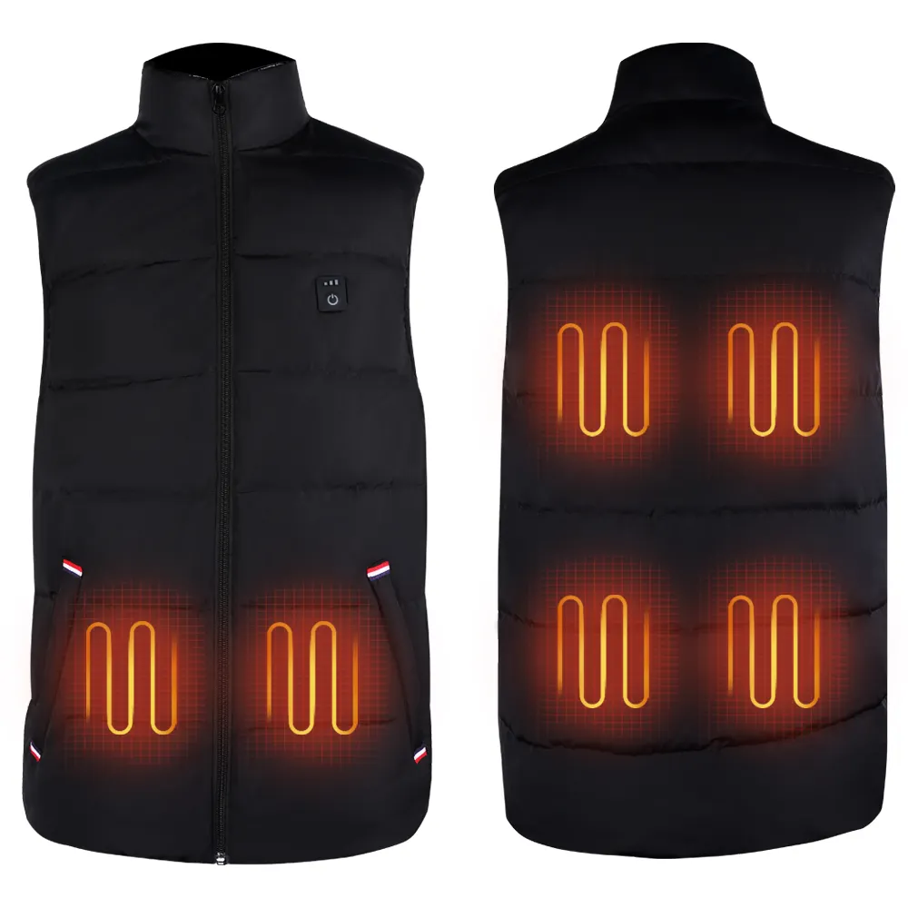 Batteries 5V pour hommes et femmes, gilet chauffant avec batterie, gilet chauffant thermique USB, gilet chauffant électrique