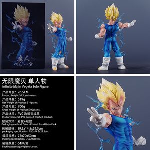 รูปปั้น DBZ เวเจต้า ซูเปอร์ไซย่าบลู GK พร้อมเอฟเฟกต์แสงสีฟ้าและฐานพื้นแตกในชุดต่อสู้แบบคลาสสิกสำหรับอนิเมะ - Product Image 3