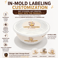 Bol à soupe jetable écologique en plastique sans BPA, léger, empilable, compatible micro-ondes, 32 oz, OEM ODM pour usage en hôtel et buffet