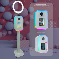 Station de selfie pour mariage, iPad, appareil photo reflex numérique, photomaton portable avec cadre en aluminium et étui de transport