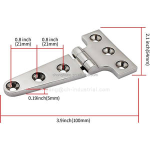 4x2 "भारी ड्यूटी नाव हैंग 100 मिमी x 54 मिमी समुद्री कास्टिंग कैबिनेट हार्डवेयर दरवाजा हिंज 316 साथ स्टेनलेस स्टील टी हिंज - Product Image 2
