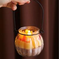 Nouveau bol de noix de coco au parfum naturel Bougies d'automne parfumées de qualité supérieure Citrouille orange Bougie aux épices pour la saison d'automne Halloween