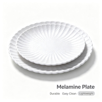Assiette en mélamine ronde, solide et non toxique, pour la restauration commerciale (hôtels, restaurants), idéale pour la présentation créative de plats occidentaux, de pâtes et de salades.